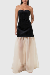 Agoyoanye Deconstruct Straplez Örgü Maxi Elbise